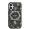 Apple iPhone 16 Guess IML 4G Background MagSafe (GUHMP16SH4DTEW) dėklas telefonui rudos spalvos