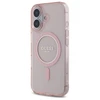 Apple iPhone 16 Guess IML Glitter Circle MagSafe (GUHMP16SHFGEREP) dėklas telefonui rožinės spalvos