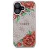 Guess GUHMP16SP4ROPEMCP Apple iPhone 16 6.1" dėklas telefonui rožinės spalvos 4G Flowers Print MagSafe