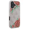 Guess GUHMP16SP4ROPEMCP Apple iPhone 16 6.1" dėklas telefonui rožinės spalvos 4G Flowers Print MagSafe
