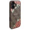 Guess GUHMP16SP4ROPEMCW Apple iPhone 16 6.1" dėklas telefonui rudos spalvos 4G Flowers Print MagSafe