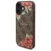 Guess GUHMP16SP4ROPEMCW Apple iPhone 16 6.1" dėklas telefonui rudos spalvos 4G Flowers Print MagSafe