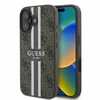 Guess 4G Printed Stripes MagSafe Apple iPhone 16 - dėklas telefonui rudos spalvos