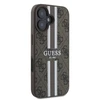 Guess 4G Printed Stripes MagSafe Apple iPhone 16 - dėklas telefonui rudos spalvos