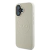 Guess Grained Ring MagSafe Apple iPhone 16 - dėklas telefonui rudos spalvos