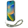 Guess GUHMP16XHCPOFPA Apple iPhone 16 Pro Max 6.9" dėklas telefonui žalios spalvos hardcase IML Flowers Allover Electro With Pearl Strap MagSafe