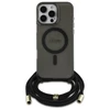 Guess GUHMP16XHCTSGNSK Apple iPhone 16 Pro Max 6.9" dėklas telefonui juodos spalvos Crossbody Cord Script MagSafe