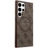„Guess 4G Collection“ odinis metalinis „MagSafe“ logotipas – „Samsung Galaxy S24 Ultra“ rudas dėklas