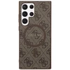 „Guess 4G Collection“ odinis metalinis „MagSafe“ logotipas – „Samsung Galaxy S24 Ultra“ rudas dėklas
