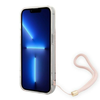 Guess GUOHCP14LH4STP Apple iPhone 14 Pro 6,1" dėklas telefonui rožinės spalvos hardcase 4G Print Strap