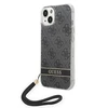 Apple iPhone 14 Plus Guess dėklas 4G Print Strap (GUOHCP14MH4STK) juodos spalvos