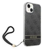 Apple iPhone 14 Plus Guess dėklas 4G Print Strap (GUOHCP14MH4STK) juodos spalvos