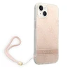 Apple iPhone 14 Plus Guess dėklas 4G Print Strap (GUOHCP14MH4STP) rožinės spalvos
