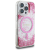 Dėklas GUESS HC Resin Bottom Glitter Magsafe skirtas Apple iPhone 16 Pro rožinės spalvos