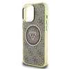 Guess IML 4G Glitter and Triangle Logo MagSafe Apple iPhone 16 Pro dėklas telefonui rudos spalvos