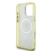 Guess IML 4G Glitter and Triangle Logo MagSafe Apple iPhone 16 Pro Max dėklas telefonui rudos spalvos