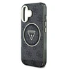 Guess IML 4G Glitter and Triangle Logo MagSafe Apple iPhone 16 dėklas telefonui juodos spalvos