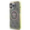 Guess IML 4G Glitter and Triangle Logo MagSafe Apple iPhone 16 Pro Max dėklas telefonui rudos spalvos