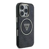 Guess IML 4G Glitter and Triangle Logo MagSafe Apple iPhone 16 Pro dėklas telefonui juodos spalvos