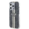 Dėklas GUESS GUHCP15LH4SGK IPHONE 15 PRO 6.1 "Juodas/Juodas HARDCASE IML 4G GOLD STRIPE