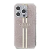Dėklas GUESS GUHCP15LH4SGP IPHONE 15 PRO 6.1 "Rožinis/Rožinis HARDCASE IML 4G GOLD STRIPE