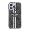 Dėklas GUESS GUHCP15LH4SGK IPHONE 15 PRO 6.1 "Juodas/Juodas HARDCASE IML 4G GOLD STRIPE