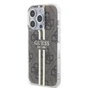 Dėklas GUESS GUHCP15LH4SGW IPHONE 15 PRO 6.1 "BROWN/BROWN HARDCASE IML 4G GOLD STRIPE