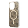 Guess GUHMP15LH4STW Apple iPhone 15 Pro 6.1″ rudos spalvos kietas dėklas IML 4G MagSafe