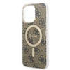 Guess GUHMP15XH4STW Apple iPhone 15 Pro Max 6.7″ rudos spalvos kietas dėklas IML 4G MagSafe