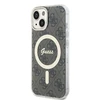 Guess IML 4G MagSafe dėklas telefonui Apple iPhone 15 rudos spalvos