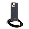 Dėklas GUESS GUHCP15SHC4SEK IPHONE 15/14/13 6.1 "Juodas / Juodas HARDCASE CROSSBODY CORD 4G PRINT