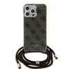 Dėklas GUESS GUHCP15XHC4SEW IPHONE 15 PRO MAX 6.7 "BROWN/BROWN HARDCASE CROSSBODY CORD 4G PRINT