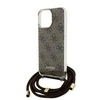 Dėklas GUESS GUHCP15XHC4SEW IPHONE 15 PRO MAX 6.7 "BROWN/BROWN HARDCASE CROSSBODY CORD 4G PRINT