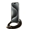 Dėklas GUESS GUHCP15XHC4SEW IPHONE 15 PRO MAX 6.7 "BROWN/BROWN HARDCASE CROSSBODY CORD 4G PRINT