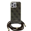 GUESS GUHCP15LHC4SEW IPHONE 15 PRO 6.1" RUDA/RUDA KIETAS DĖKLAS CROSSBODY LAIDAS 4G PRINT
