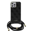 Dėklas GUESS GUHCP15XHC4SEK IPHONE 15 PRO MAX 6.7 "Juodas/Juodas HARDCASE CROSSBODY CORD 4G PRINT