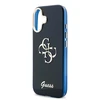 Guess IML 4G Script Metal Logo dėklas skirtas iPhone 17 Mėlyna