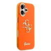 Guess IML 4G Script Metal Logo dėklas skirtas iPhone 17 Oranžinis
