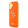 Guess IML 4G Script Metal Logo dėklas skirtas iPhone 17 Oranžinis