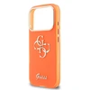 Guess IML 4G Script Metal Logo dėklas skirtas Apple iPhone 17 Pro Max Oranžinis