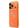Guess IML 4G Script Metal Logo dėklas skirtas Apple iPhone 17 Pro Oranžinis