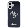 Guess IML 4G Script Metal Logo dėklas skirtas iPhone 17 Mėlyna