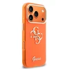 Guess IML 4G Script Metal Logo dėklas skirtas Apple iPhone 17 Pro Oranžinis
