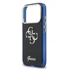 Guess IML 4G Script Metal Logo dėklas skirtas iPhone 17 Pro Mėlyna