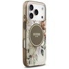 „Guess IML Flower & Tonal Circle MagSafe“ dėklas, skirtas „iPhone 17 Pro“ – rudas