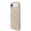 Guess IML Flowers Allover Strap MagSafe dėklas skirtas Apple iPhone Air rožinės spalvos