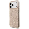 Guess IML Flowers Electro Pearl Strap MagSafe dėklas skirtas Apple iPhone 17 Pro Max rožinės spalvos