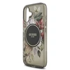 Guess IML Flowers Strap MagSafe dėklas skirtas Apple iPhone 17 juodos spalvos