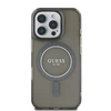 Guess IML Glitter Ring MagSafe Apple iPhone 16 Pro Max dėklas telefonui juodos spalvos
