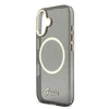 Guess IML Glitter Script Strap MagSafe dėklas skirtas iPhone 17 Juodas